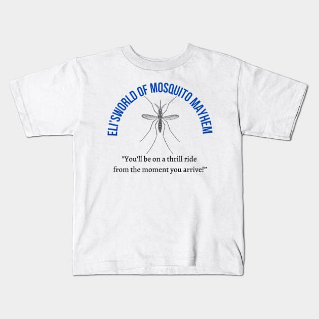 Eli’s World of Mosquito Mayhem Beef and Dairy Network Kids T-Shirt by mywanderings